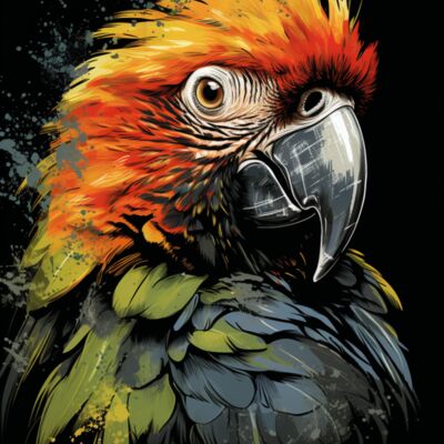 Bird Art 05 Parrot Thumbnail