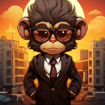 Chimp Cartoon Suited Thumbnail