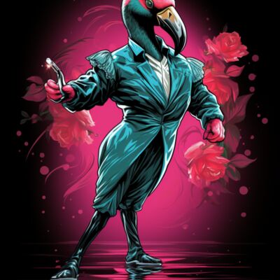Flamingo Fencer Art Thumbnail