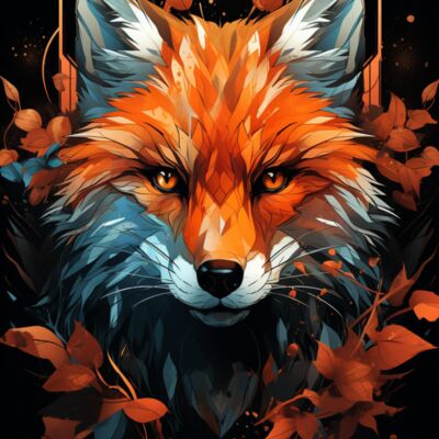 Fox Abstract Art Thumbnail