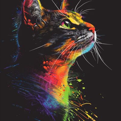 Cat Rainbow Art 01 Thumbnail