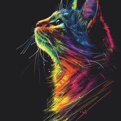 Cat Rainbow Art 02 Thumbnail