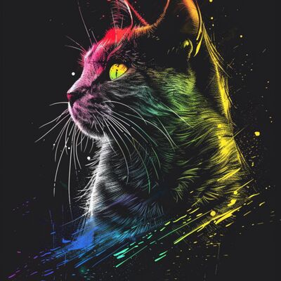 Cat Rainbow Art 03 Thumbnail