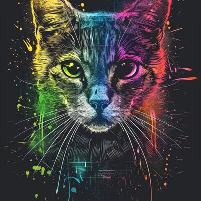 Cat Rainbow Art 04 Thumbnail
