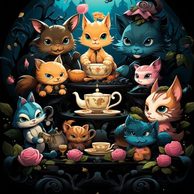 Cats Whimsical Art 01 Thumbnail