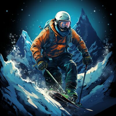 Skiing Art 01 Thumbnail