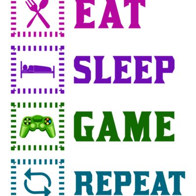 Eat sleep game repeat 01 Thumbnail